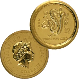 24金(K24) オーストラリア・干支金貨蛇 1/20オンス