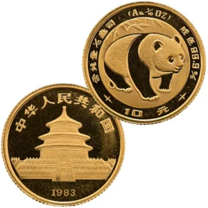 24金 (K24) 中国 パンダ金貨 1/10oz