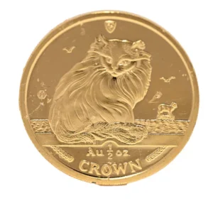 24金 (K24) マン島キャット金貨 1/2oz