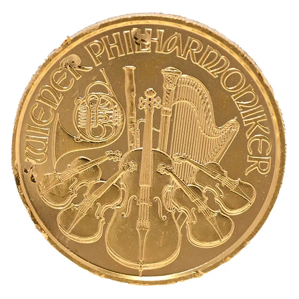 24金 (K24) ウィーン金貨ハーモニー 1/25oz