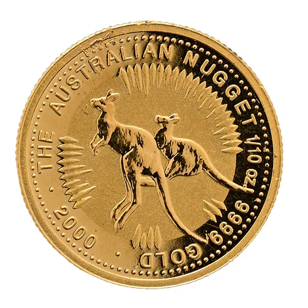 24金 (K24) カンガルー金貨 1/10oz