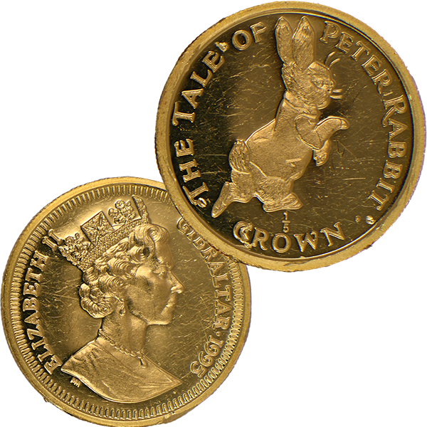 24金 (K24) ジブラルタル ピーターラビット金貨 1/5オンス