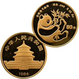 24金 (K24) 中国 パンダ金貨 1/2oz