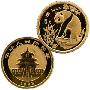 24金 (K24) 中国 パンダ金貨 1/20oz