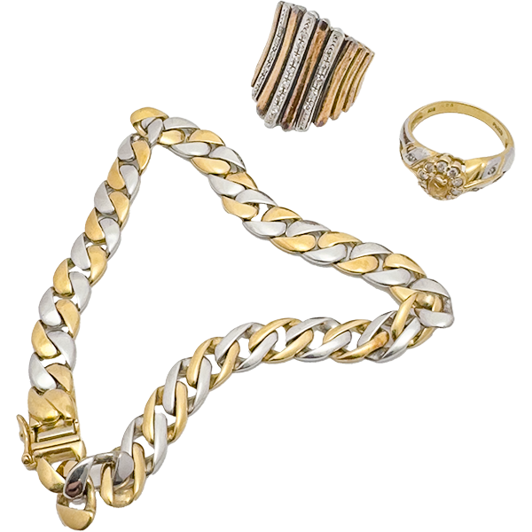 金プラチナ (K18/Pt900) コンビ指輪&ネックレスまとめ