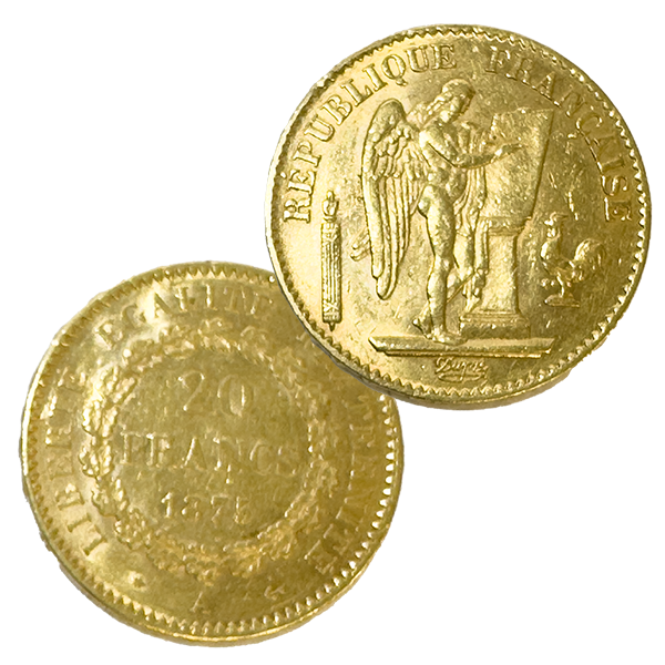 21金 (K21) フランス エンジェル 20フラン 金貨