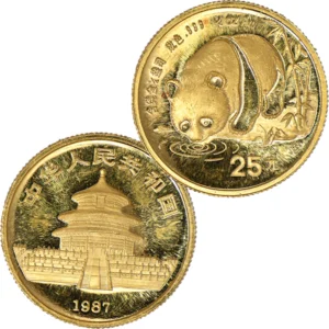 K24中国・パンダ金貨1／4オンス・1987
