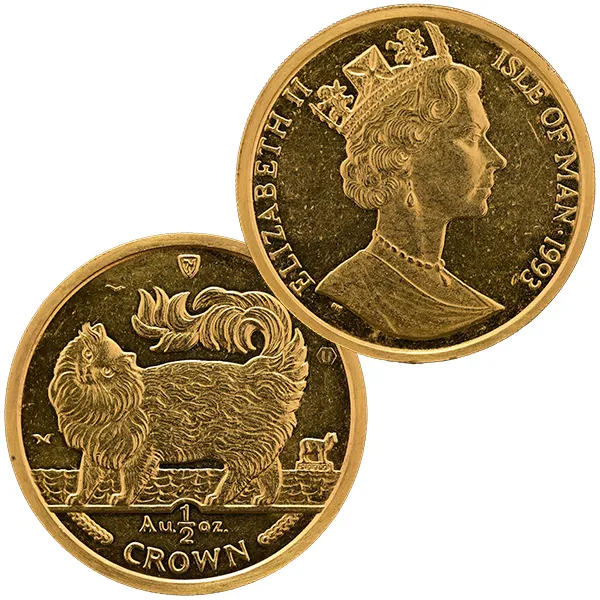 24金 (K24) キャット金貨 1/2oz