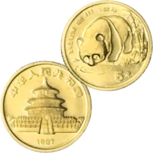 K24中国・パンダ金貨1／20オンス・1987