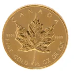 24金 (K24) メイプルリーフ金貨 1/2oz