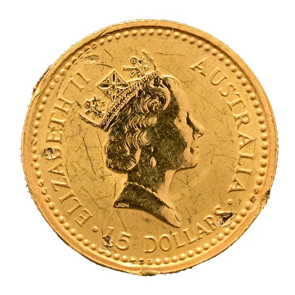 24金 (K24)  エリザベス2世 15ドル金貨