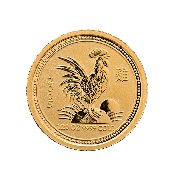 24金 (K24) 2005年オーストラリア 干支 鶏 金貨 1/20oz