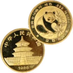 24金 (K24) 中国 パンダ金貨 1/4オンス 1988