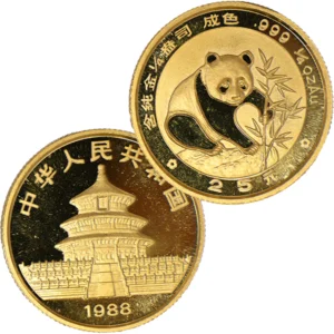 K24中国・パンダ金貨1／4オンス・1988