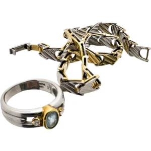 金プラチナ(K18/Pt900) コンビ リング&ブレスレット