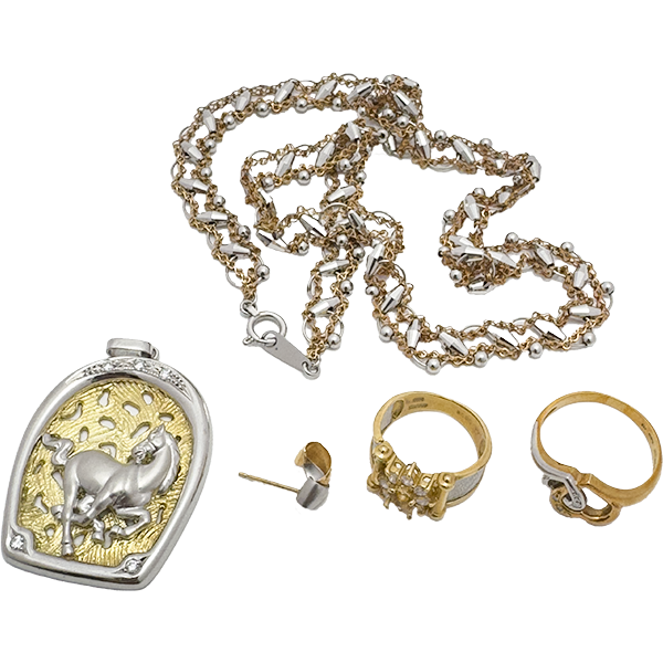 金プラチナ (K18/Pt900) コンビ指輪など&ネックレスまとめ