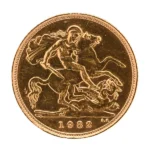 22金 (K22) エリザベス2世 ハーフソブリン金貨