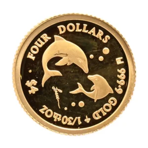 24金 (K24)  クック諸島 イルカ金貨 1/30oz