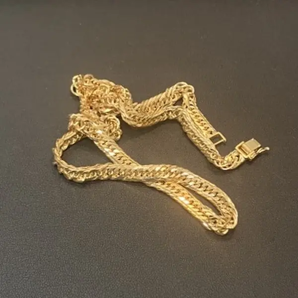 K18　トリプルMカット　喜平ネックレス