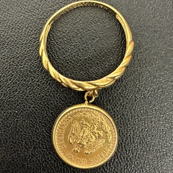 K21.6　K18　メキシコ2ペソ　コインリング