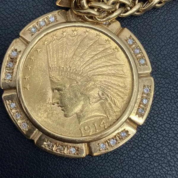 K21.6・K18　コインペンダントトップ　37.4g