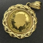 K24　エリザベス2世金貨　ペンダントトップ　6.3g