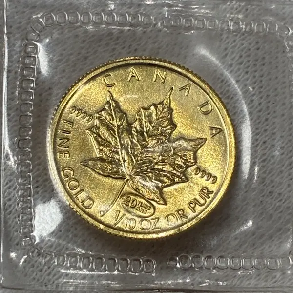K24　メイプルリーフ金貨　1/10oz　3.1g