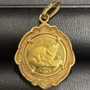 K24　マン島キャット金貨　ペンダントトップ　4.4g