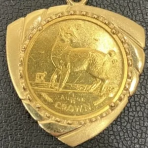 K24　キャット金貨ペンダントトップ　1/10オンス　6.32g