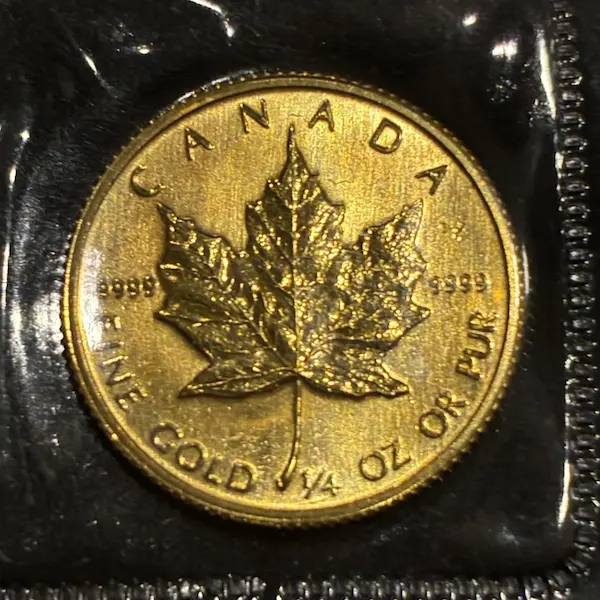 K24　メイプルリーフ金貨　1/4oz　7.7g