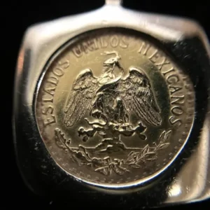 K21.6　メキシコペソ金貨　ネックレストップ　1.6g