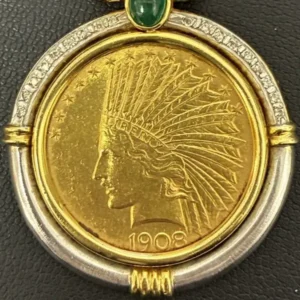 K21.6/K18　インディアン金貨　ペンダントトップ　29.5g