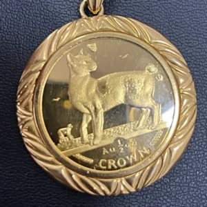 K24　マン島 キャット 金貨　ペンダントトップ　28.5g