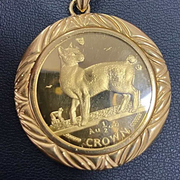 K24　マン島 キャット 金貨　ペンダントトップ　28.5g