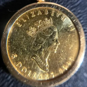 K24　メイプルリーフ金貨 ペンダントトップ　1/10オンス　31.6g