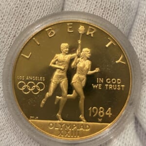 K21.6　1984年ロサンゼルスオリンピック記念10ドル金貨　16.7g