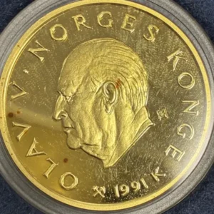 K22　リレハンメル五輪記念 1500クローネ金貨　16.9g
