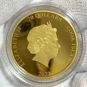K24　天皇陛下御即位三周年記念 20ドル金貨　3.1g