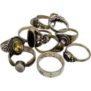 変色して石が外れたシルバー925 (Sv925) アクセサリーまとめ