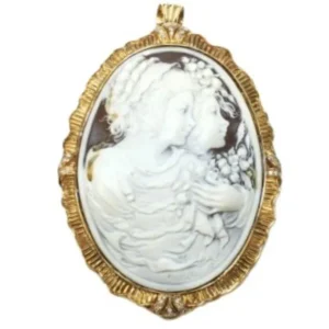 18金 (K18) カメオ ブローチ