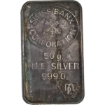 シルバー999 (Sv999) スイスバンクインゴット 50g