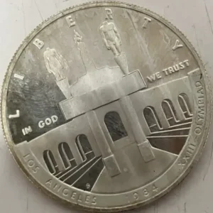 SV800　ロサンゼルスオリンピック記念1ドル銀貨　27g