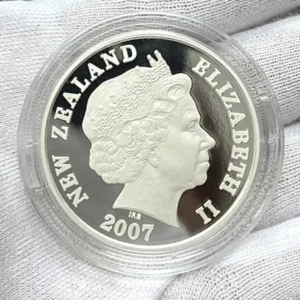 SV1000　2007年 ニュージーランド 1ドルプルーフ銀貨 アオラキ/マウントクック　31.1g