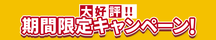 大好評！期間限定キャンペーン