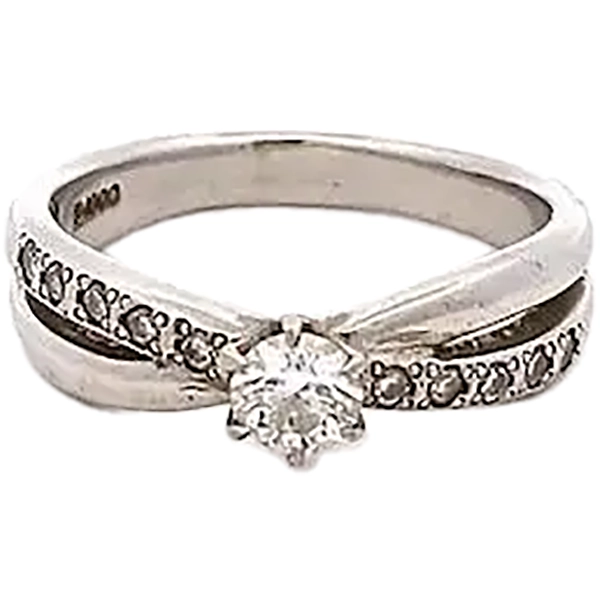 Pt900 プラチナ900 ダイヤモンドリング バゲットダイヤ 0.57ct 0.7ct  