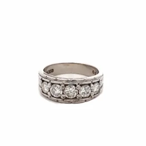 プラチナ900 (Pt900) ダイヤリング 1ct