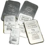 プラチナ (Pt1000) 田中貴金属インゴット10g2枚 スイスインゴット5g2枚 2g1枚 1g1枚 計33gの買取実績