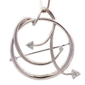 プラチナ900（Pt900） ダイヤブローチ