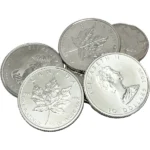 純プラチナメイプルリーフコイン1／４オンス6枚まとめ買取の<span>参考実績</span>