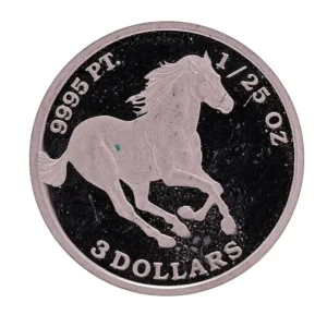 プラチナ1000 (Pt1000) ツバルホース プラチナ コイン 1/25oz